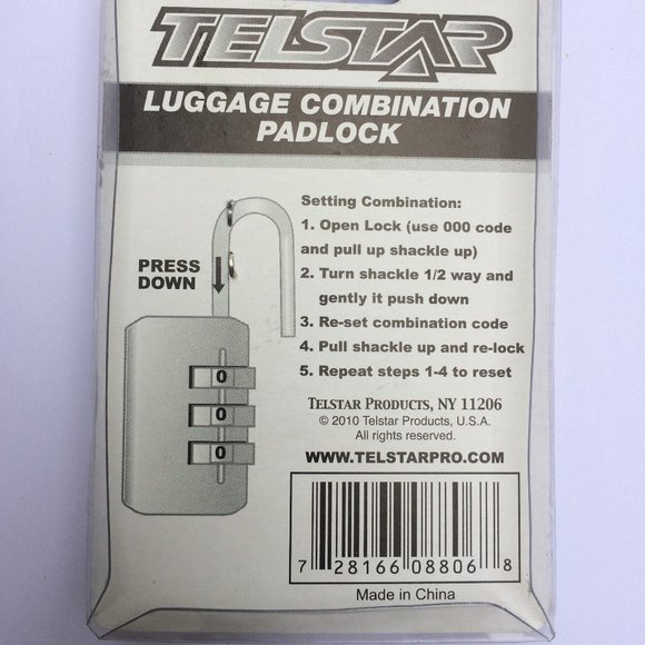 New combination lock padlock for travel Luggage locker storage - Picture 4 of 4